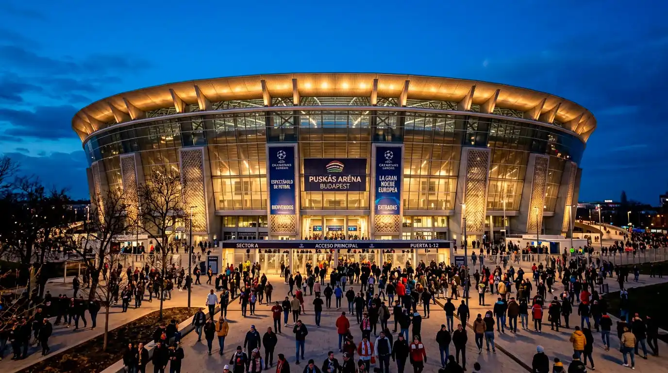 Puskás Aréna de Budapest preparado para la final de la Champions League 2026